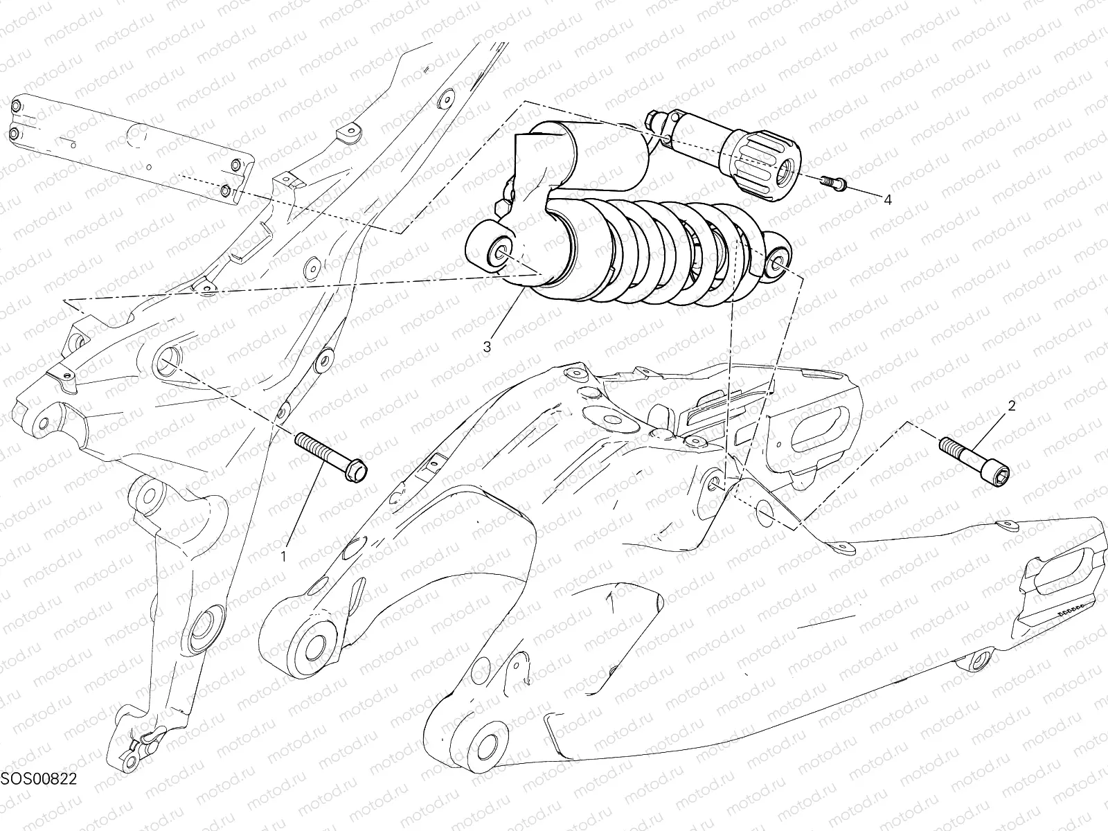 REAR SHOCK ABSORBER [MOD:MS950]