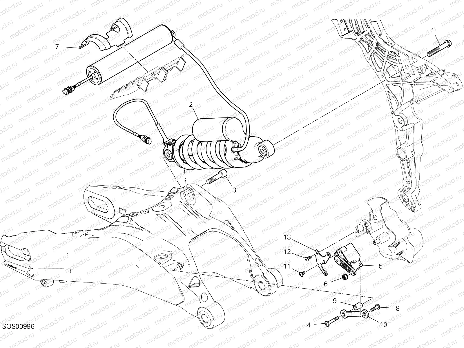 REAR SHOCK ABSORBER [MOD:MS950S]
