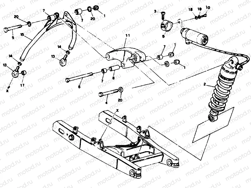 REAR SHOCK ABSORBER » SWING ARM