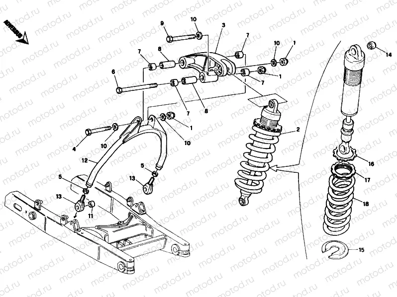 REAR SHOCK ABSORBER » SWING ARM