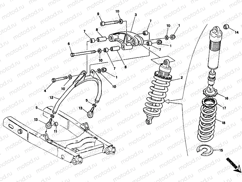REAR SHOCK ABSORBER » SWING ARM