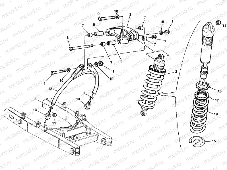 REAR SHOCK ABSORBER » SWING ARM
