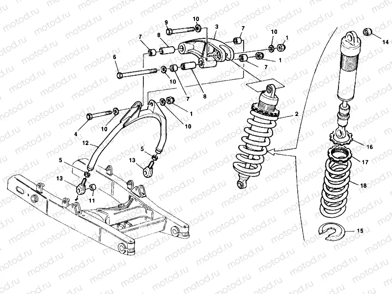 REAR SHOCK ABSORBER » SWING ARM