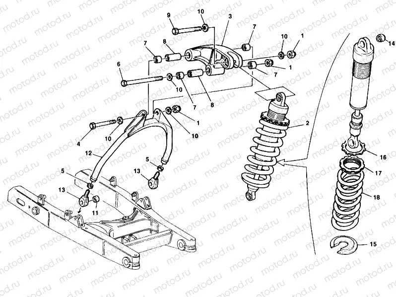 REAR SHOCK ABSORBER » SWING ARM