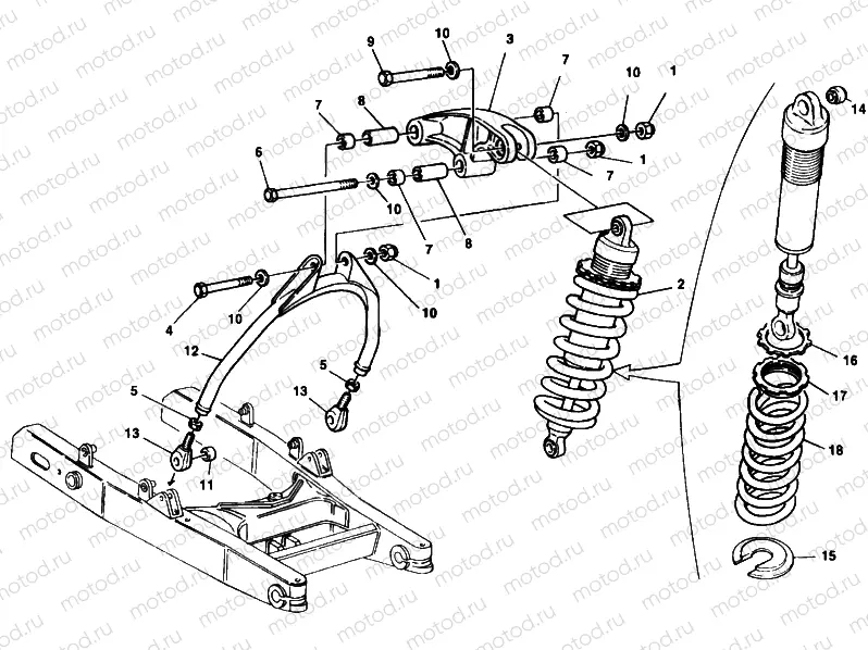 REAR SHOCK ABSORBER » SWING ARM
