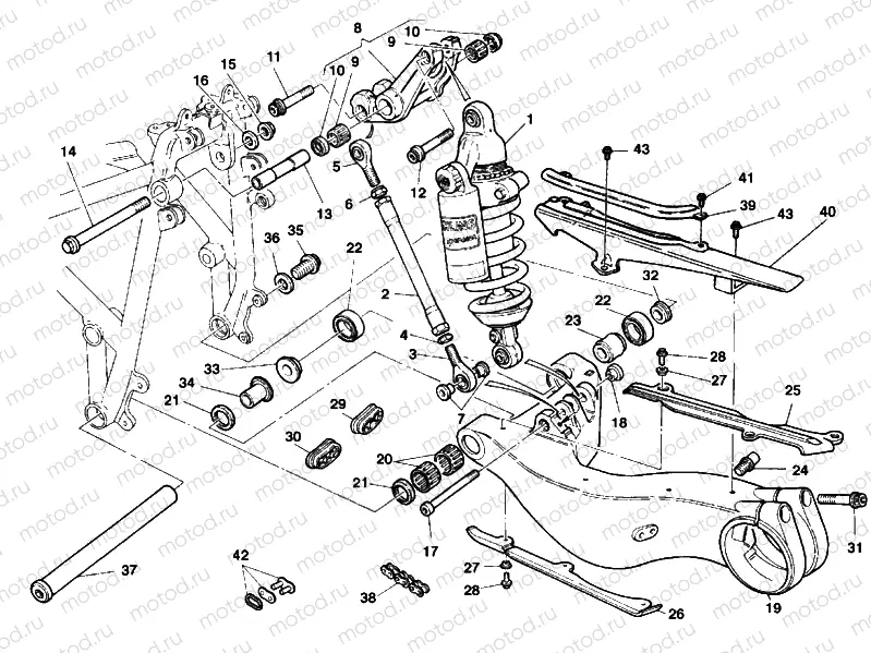 REAR SHOCK ABSORBER » SWING ARM