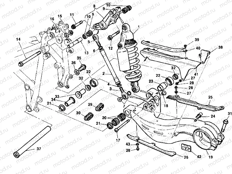 REAR SHOCK ABSORBER » SWING ARM