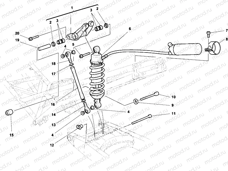 REAR SHOCK ABSORBER » SWING ARM