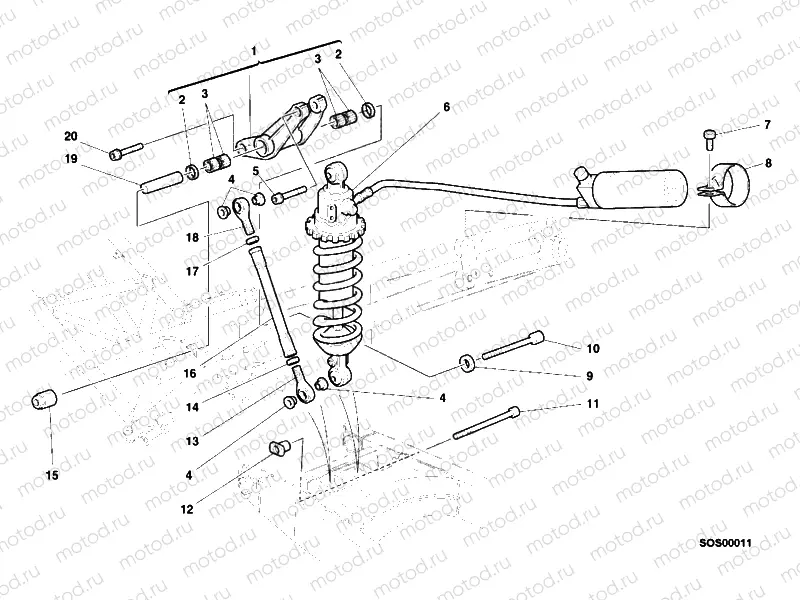 REAR SHOCK ABSORBER » SWING ARM