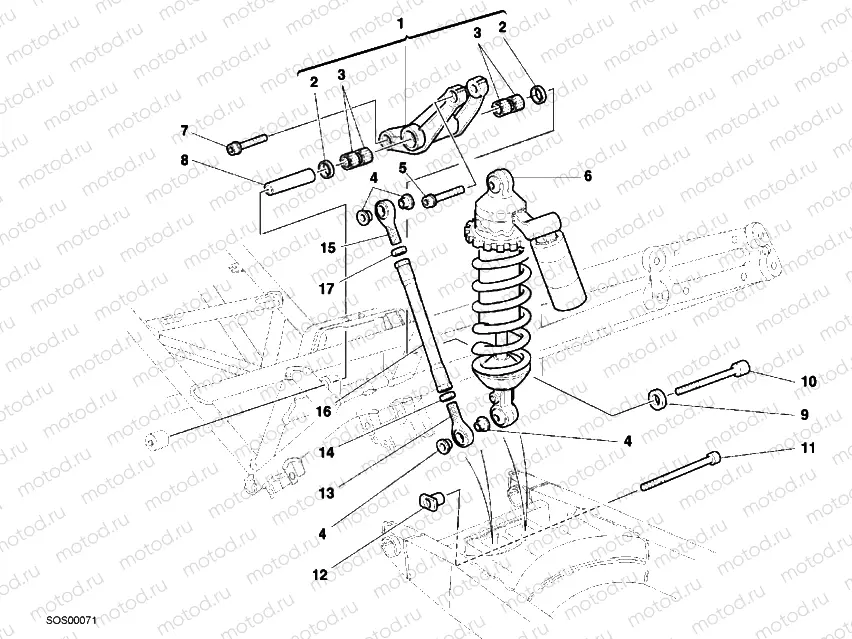 REAR SHOCK ABSORBER » SWING ARM