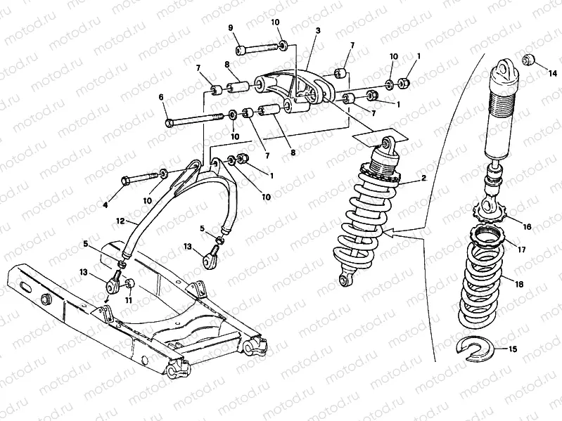 REAR SHOCK ABSORBER » SWING ARM