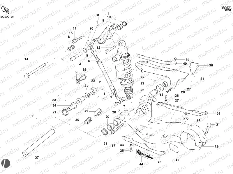 REAR SHOCK ABSORBER » SWING ARM