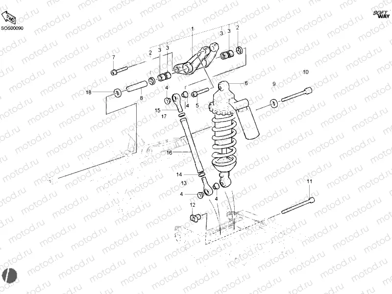 REAR SHOCK ABSORBER » SWING ARM