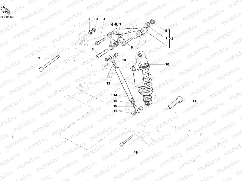 REAR SHOCK ABSORBER » SWING ARM