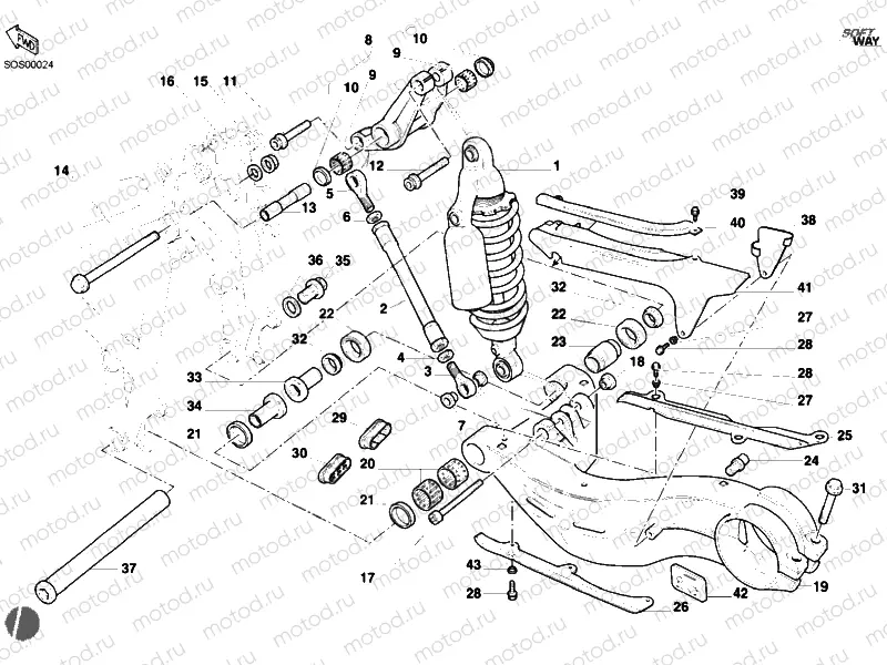 REAR SHOCK ABSORBER » SWING ARM