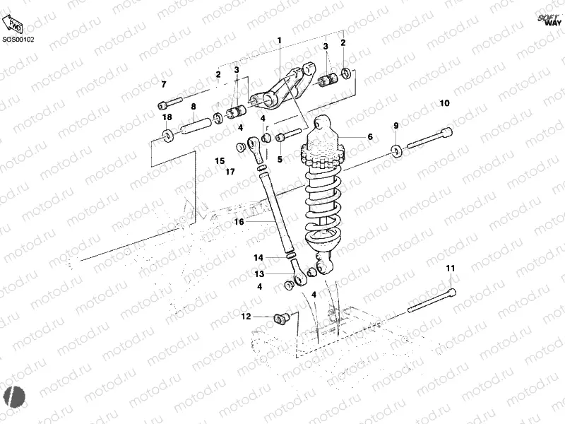 REAR SHOCK ABSORBER » SWING ARM