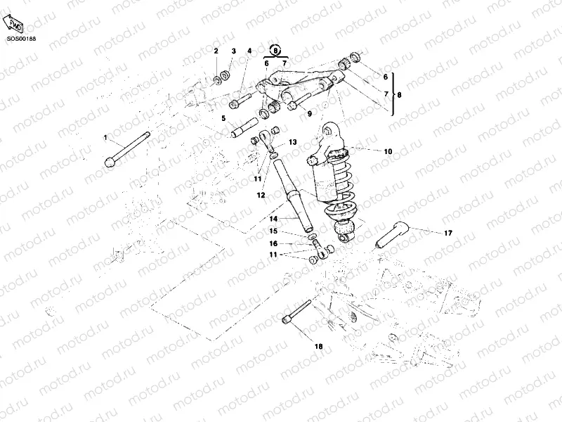 REAR SHOCK ABSORBER » SWING ARM