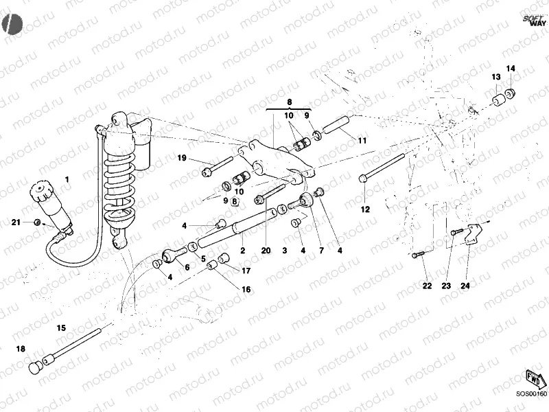REAR SHOCK ABSORBER » SWING ARM