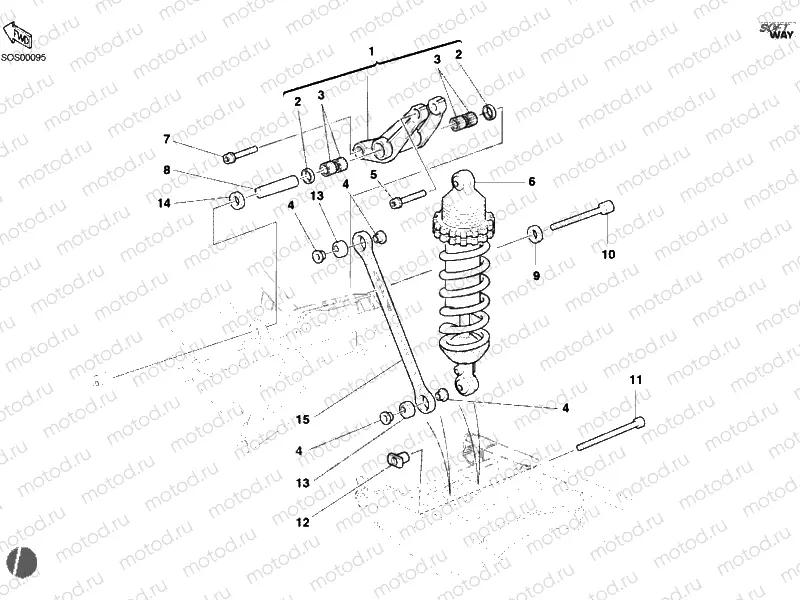 REAR SHOCK ABSORBER » SWING ARM