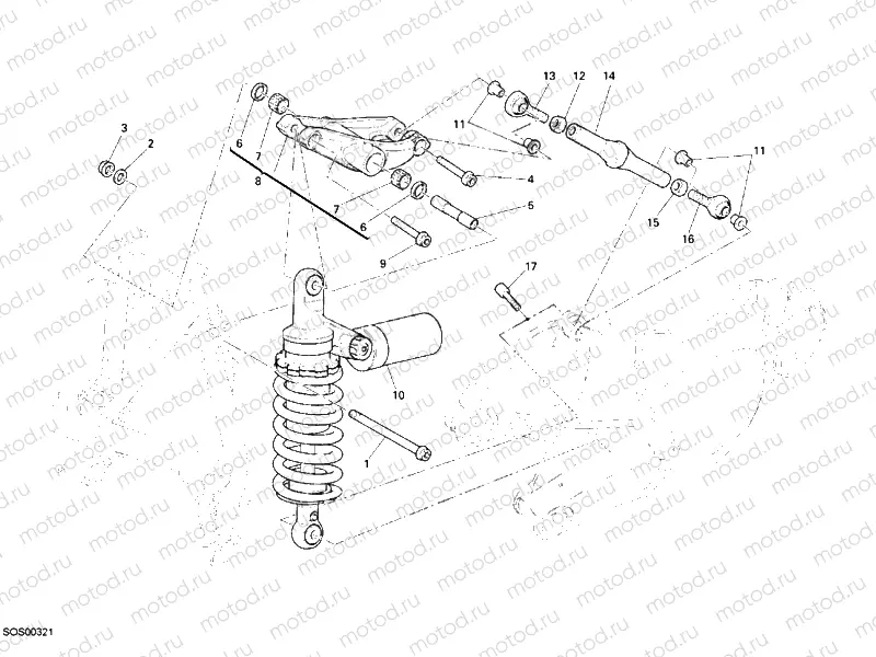 REAR SHOCK ABSORBER » SWING ARM