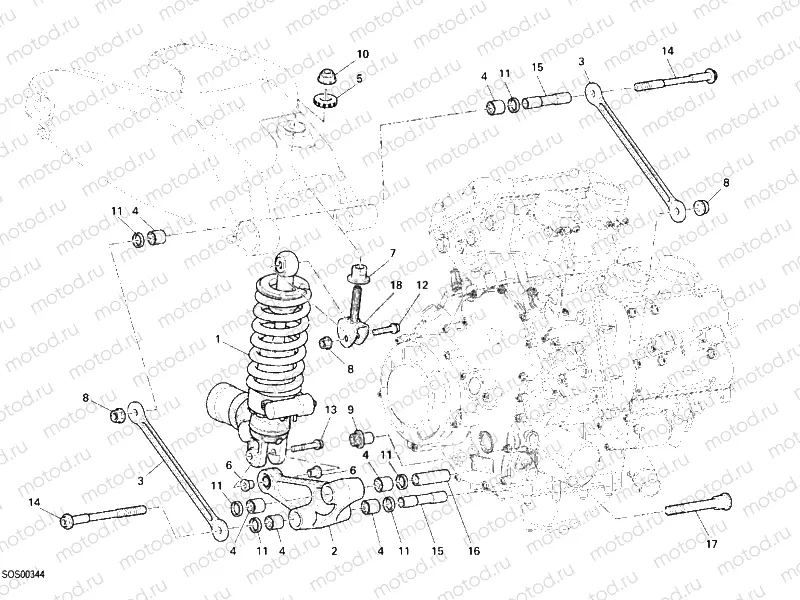 REAR SHOCK ABSORBER » SWING ARM