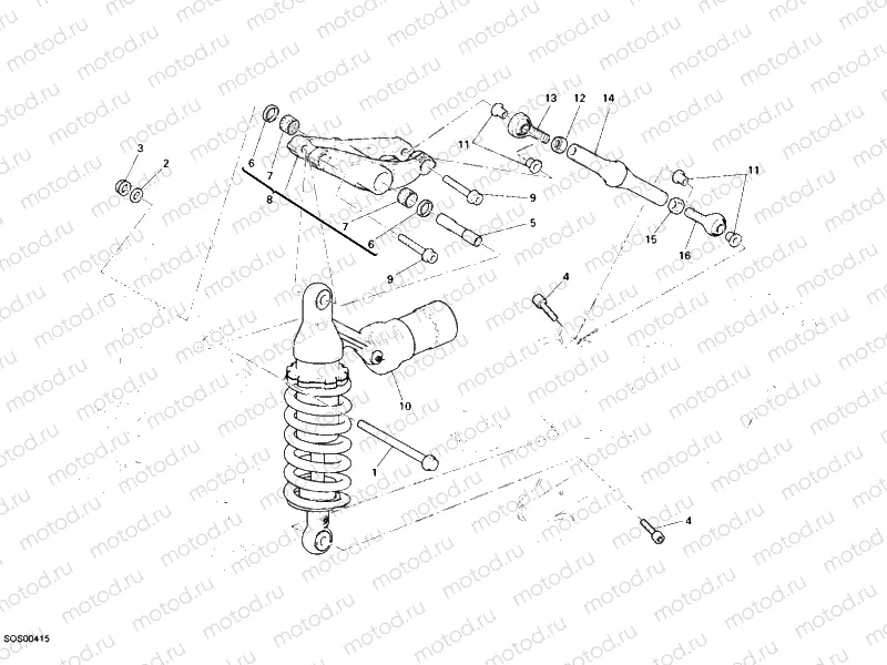 REAR SHOCK ABSORBER » SWING ARM
