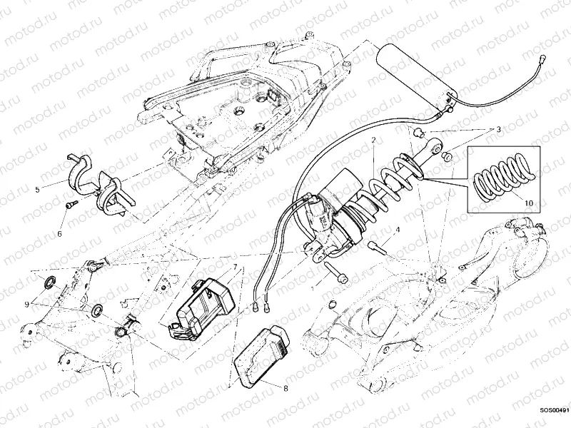 REAR SHOCK ABSORBER » SWING ARM