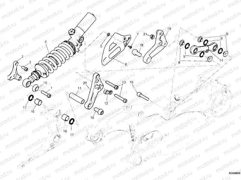 REAR SHOCK ABSORBER » SWING ARM