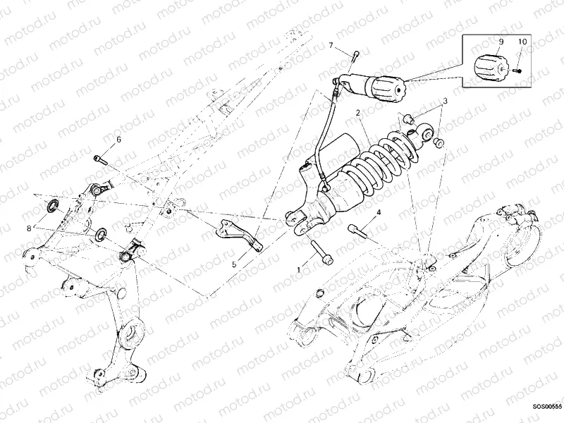 REAR SHOCK ABSORBER » SWING ARM