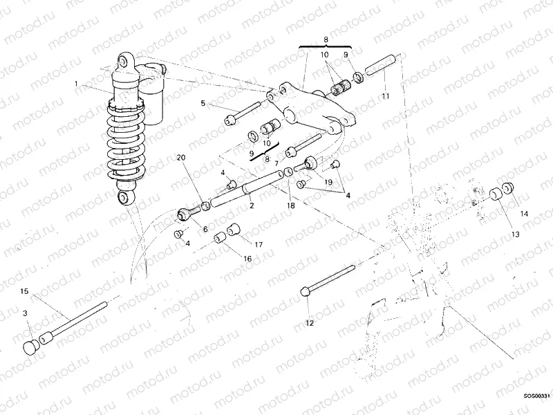 REAR SHOCK ABSORBER » SWING ARM