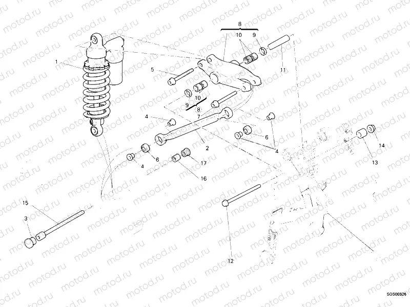 REAR SHOCK ABSORBER » SWING ARM