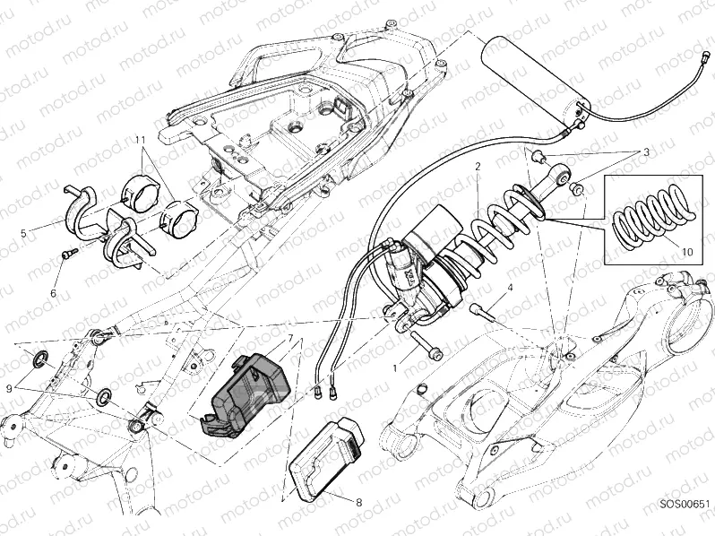 REAR SHOCK ABSORBER » SWING ARM