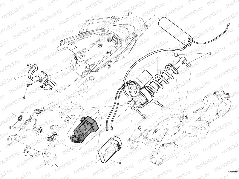 REAR SHOCK ABSORBER » SWING ARM