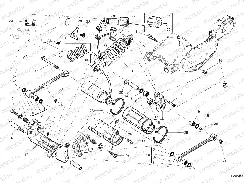REAR SHOCK ABSORBER » SWING ARM