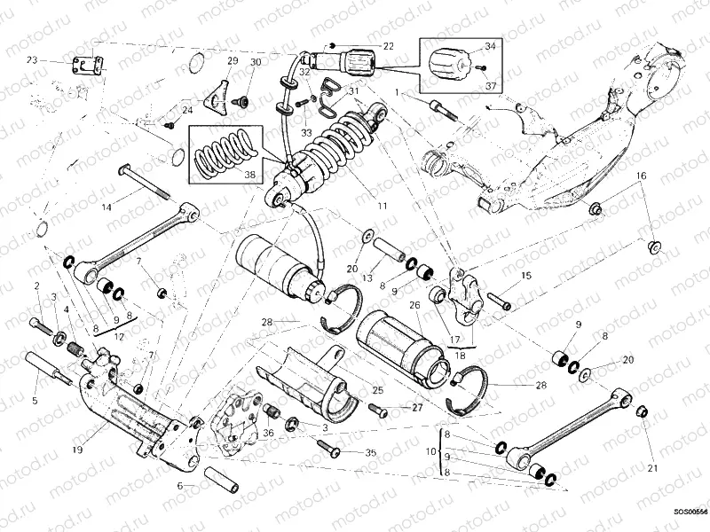 REAR SHOCK ABSORBER » SWING ARM