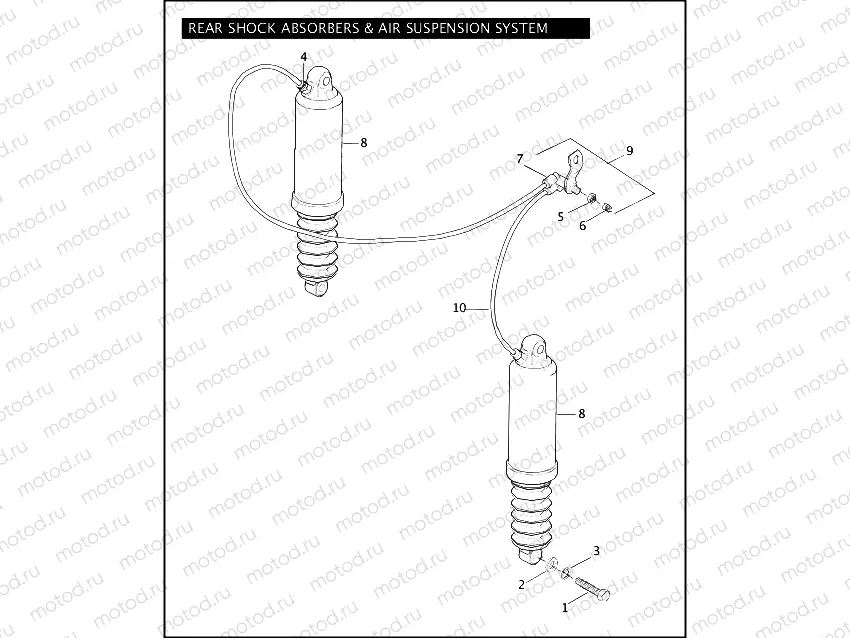 REAR SHOCK ABSORBERS & AIR SUSPENSION SYSTEM