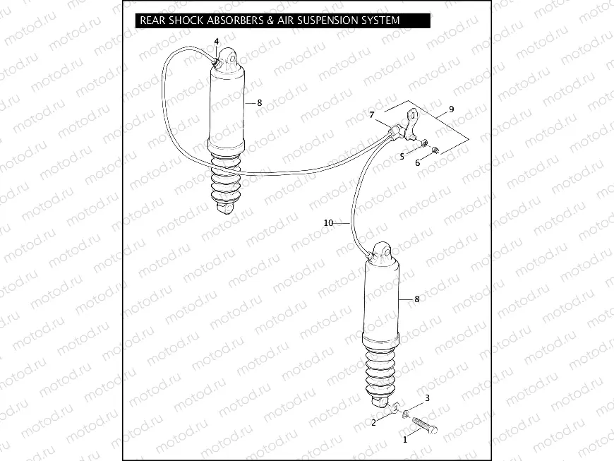 REAR SHOCK ABSORBERS & AIR SUSPENSION SYSTEM