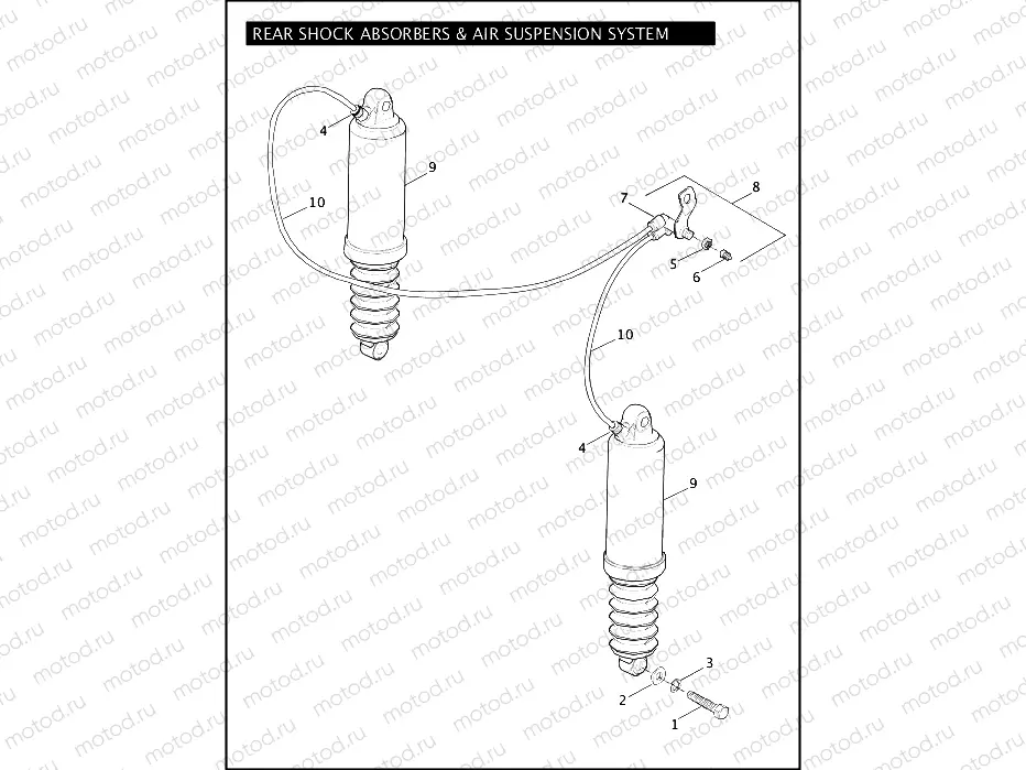 REAR SHOCK ABSORBERS & AIR SUSPENSION SYSTEM