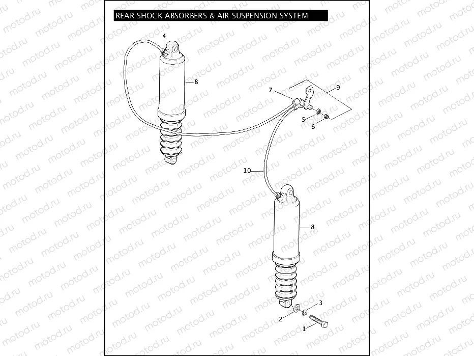 REAR SHOCK ABSORBERS & AIR SUSPENSION SYSTEM