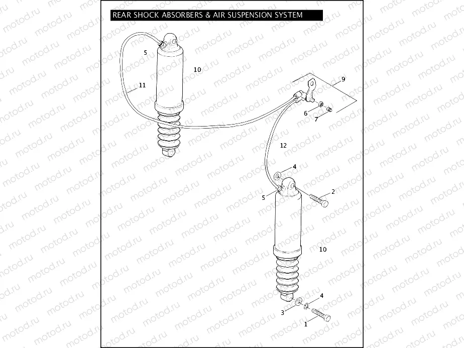 REAR SHOCK ABSORBERS & AIR SUSPENSION SYSTEM
