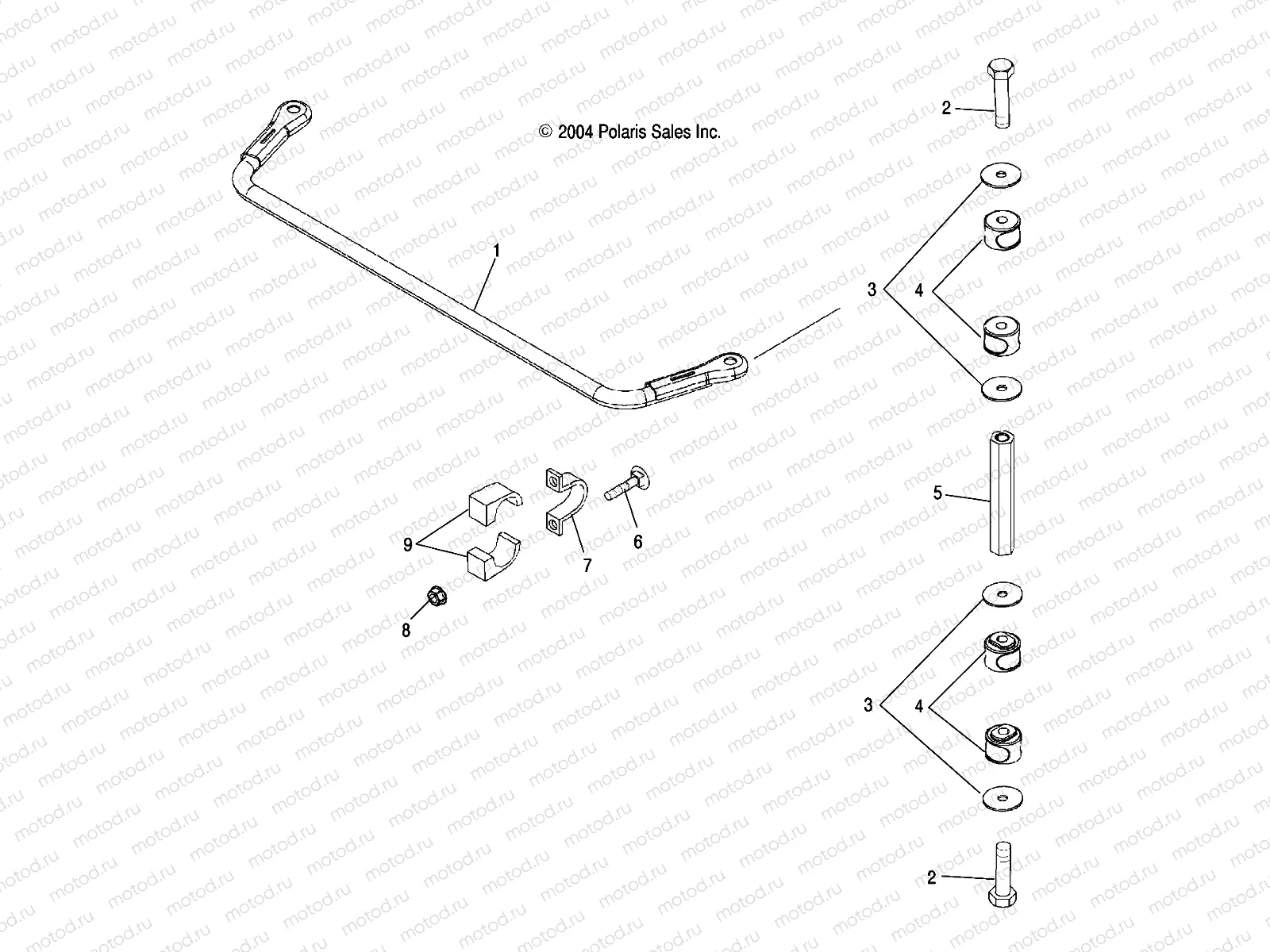 REAR STABILIZER BAR (2X4)(4X4) - R05RB50AA/RD50AA/AB/AC/AD (4995359535D07) | REAR STABILIZER BAR (2X4)(4X4) - R05RB50AA/RD50AA/AB/AC/AD (4995359535D07)