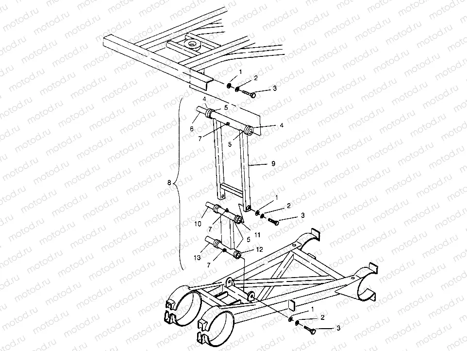REAR STRUT STABILIZER ASSEMBLY 6x6 400L W948740 (4926802680C012) | REAR STRUT STABILIZER ASSEMBLY 6x6 400L W948740 (4926802680C012)