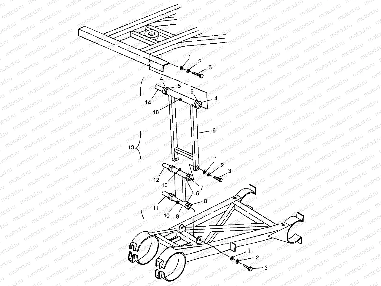 REAR STRUT STABILIZER BIG BOSS 6X6 400L W97AE38A (4940814081C013) | REAR STRUT STABILIZER BIG BOSS 6X6 400L W97AE38A (4940814081C013)