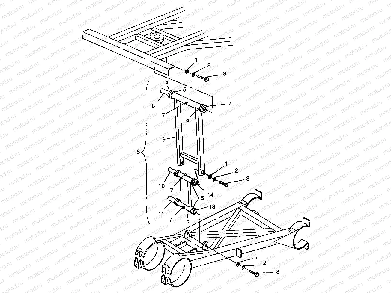REAR STRUT STABILIZER Magnum 6X6 - W968744 and Magnum 6X6 Swedish - S968744 (4936073607D001) | REAR STRUT STABILIZER Magnum 6X6 - W968744 and Magnum 6X6 Swedish - S968744 (4936073607D001)