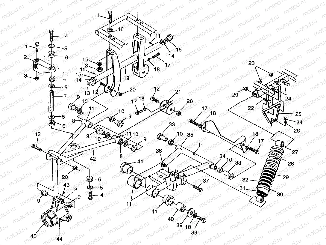 REAR SUSPENSION SPORTSMAN 500 W969244 and SWEDISH SPORTSMAN 500 S969244 (4936093609C005) | REAR SUSPENSION SPORTSMAN 500 W969244 and SWEDISH SPORTSMAN 500 S969244 (4936093609C005)