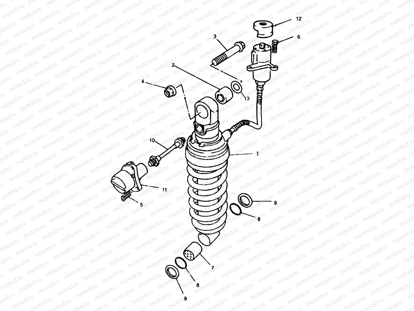 Rear Suspension Unit 750cc Model