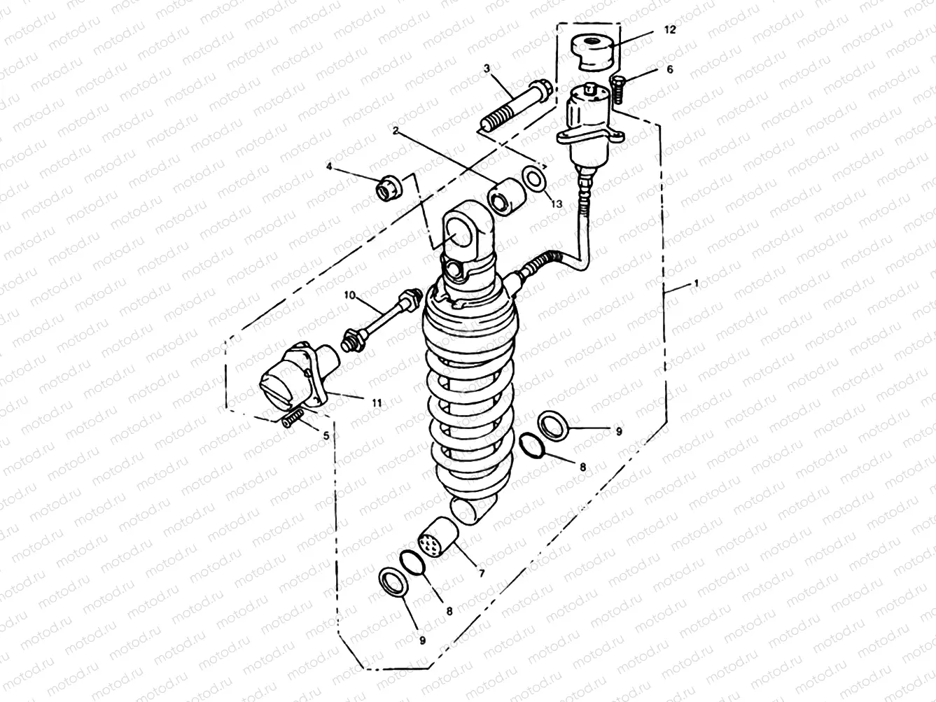 Rear Suspension Unit 900cc Model