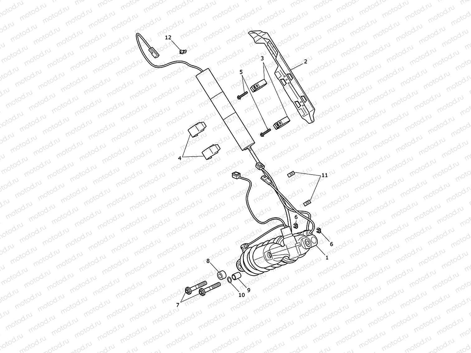 Rear suspension unit