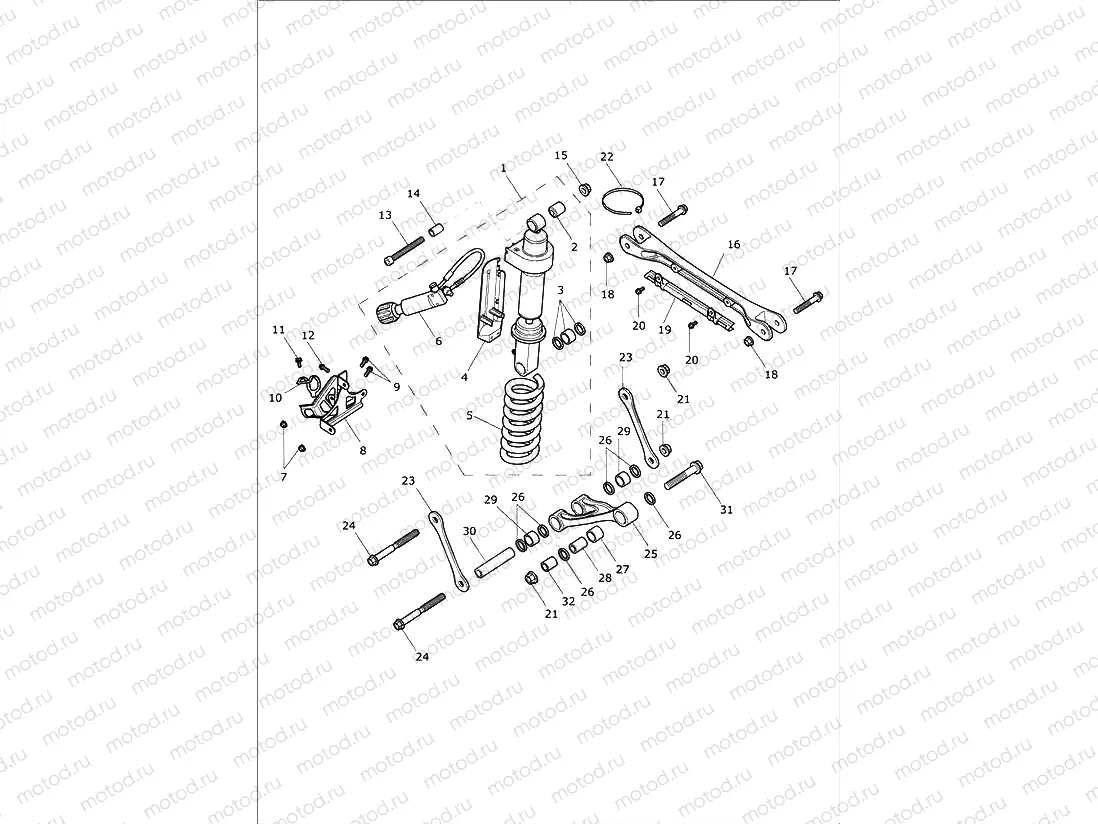Rear Suspension Unit & Linkage
