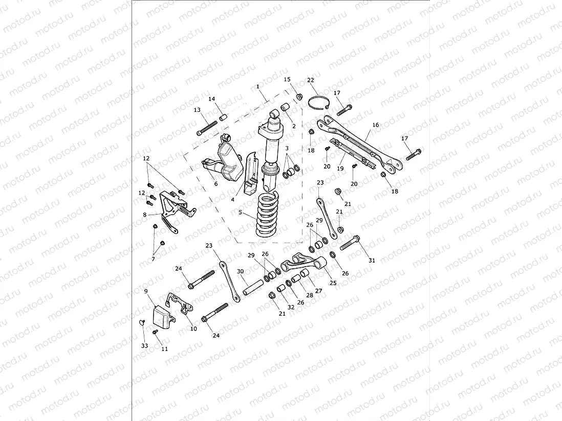 Rear Suspension Unit & Linkage